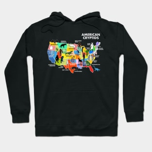 Cryptid Map of the United States Hoodie